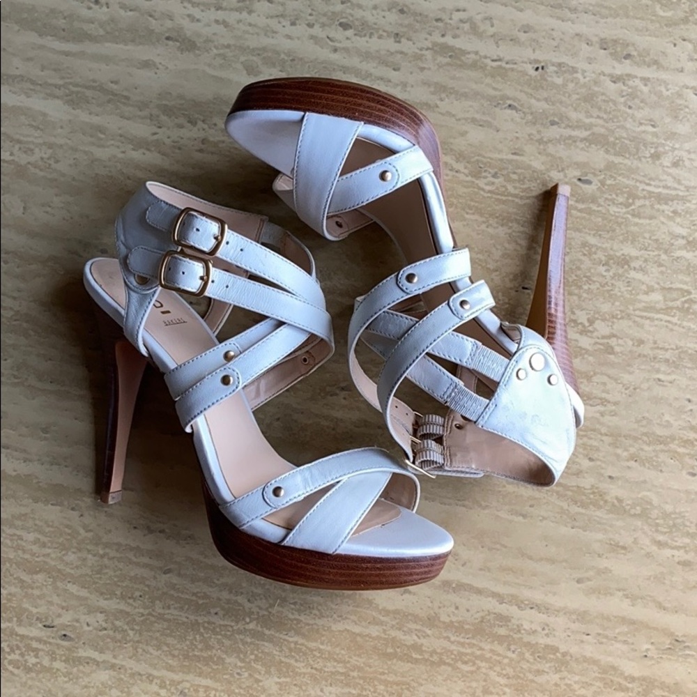 Bakers White Strappy Heels